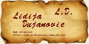 Lidija Dujanović vizit kartica